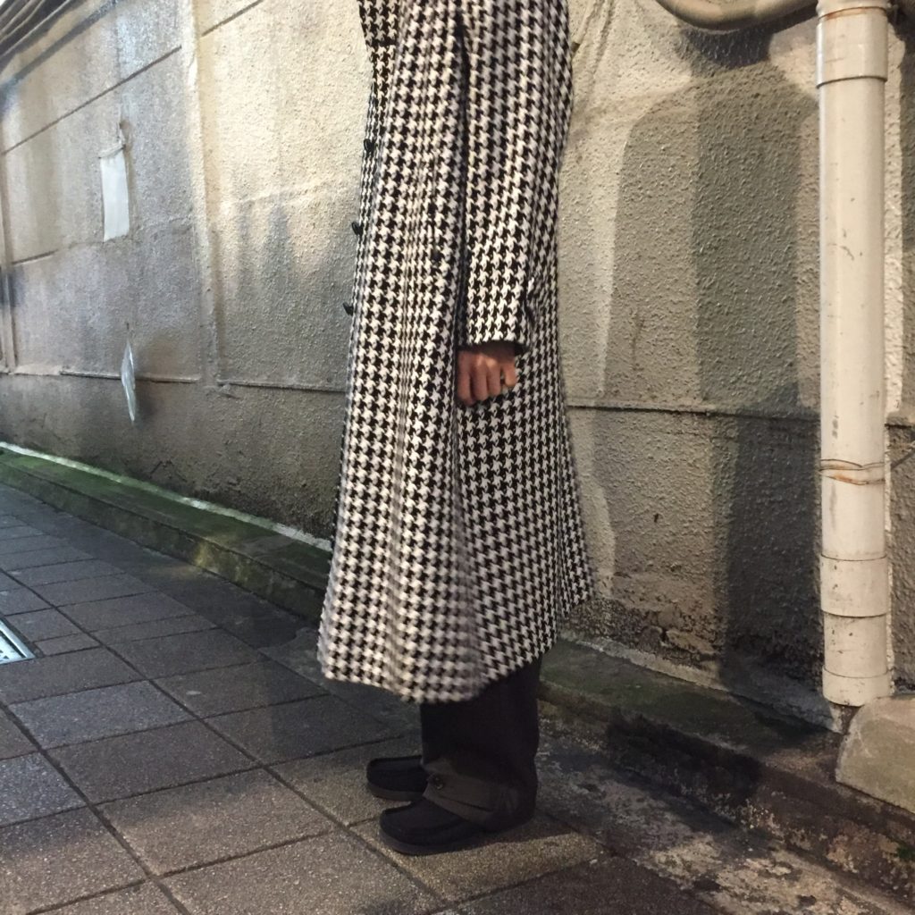 日本一掃 cantate Houndstooth Check Balmacaan Coat | tonky.jp